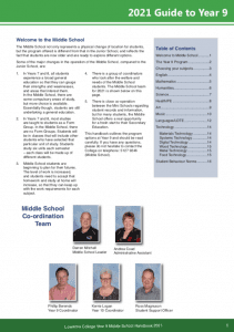 Lowanna College - Year-9-Handbook-2021-V1